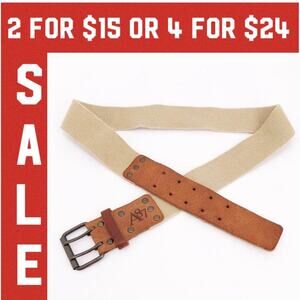 🔴 AEROPOSTALE canvas and leather belt